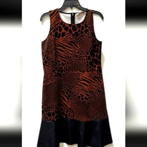 Michael Kors Animal Print A-Line Dress NWT Large